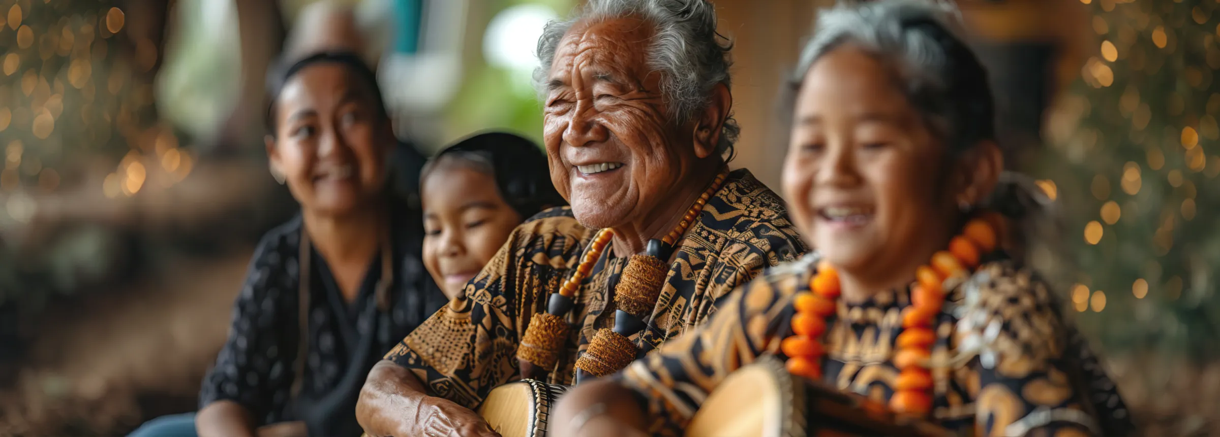 Footer_1 - Pacific Finance 3 generations of family celebrating and playing instruments
