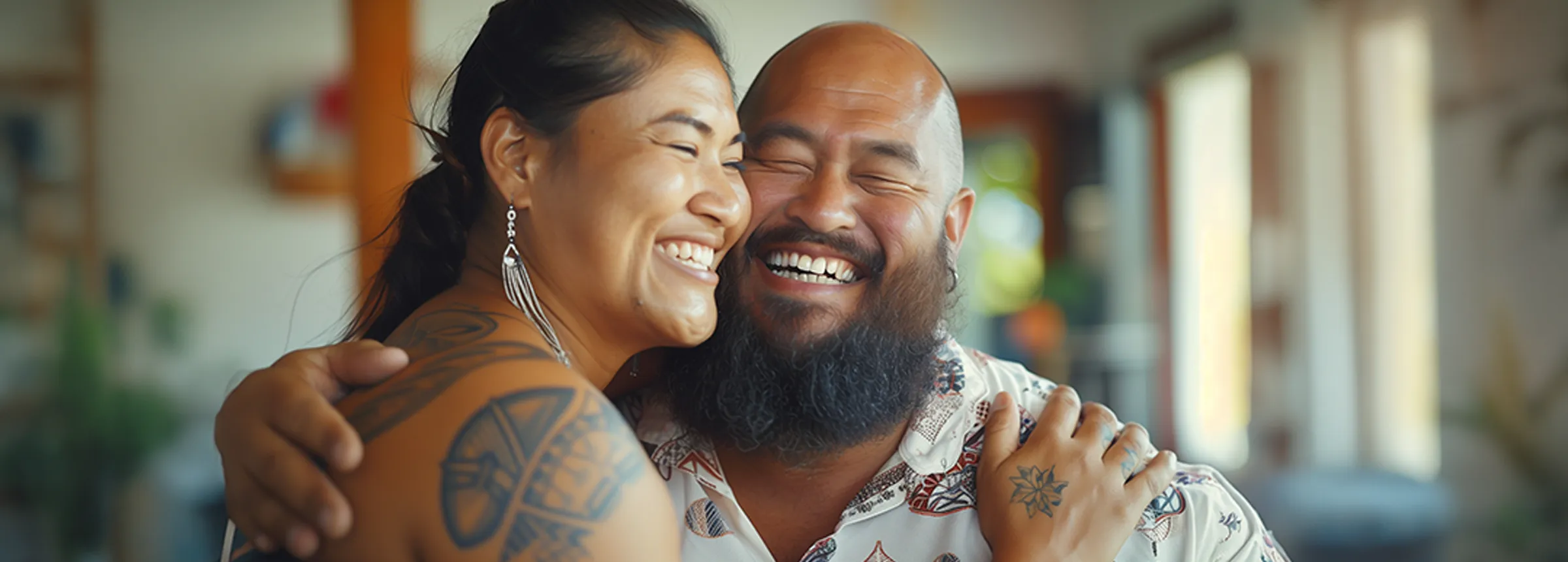 Happy young pacific island couple who are happy pacific finance helped them when they needed it